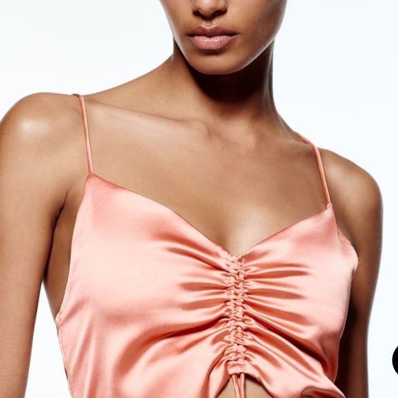 Zara pink stain draped mini dress - Picture 6 of 16